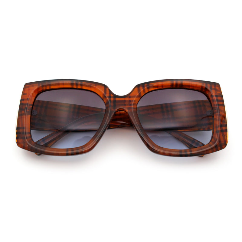 Womens Classy Thick Plastic Square Rectangle Butterfly Designer Sunglasses