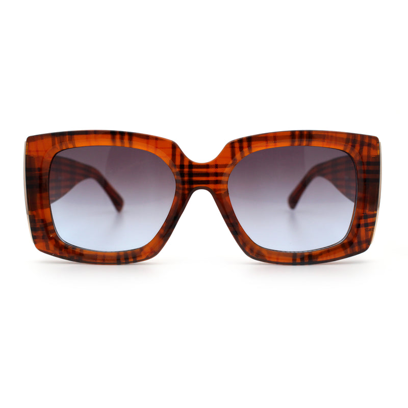 Womens Classy Thick Plastic Square Rectangle Butterfly Designer Sunglasses