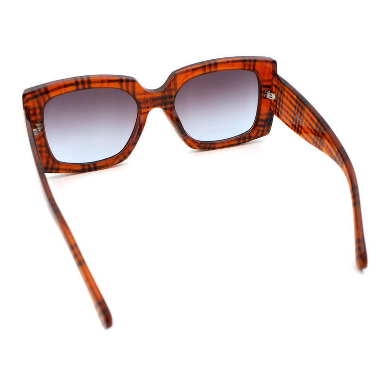 Womens Classy Thick Plastic Square Rectangle Butterfly Designer Sunglasses