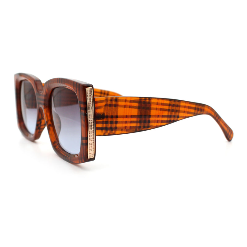Womens Classy Thick Plastic Square Rectangle Butterfly Designer Sunglasses