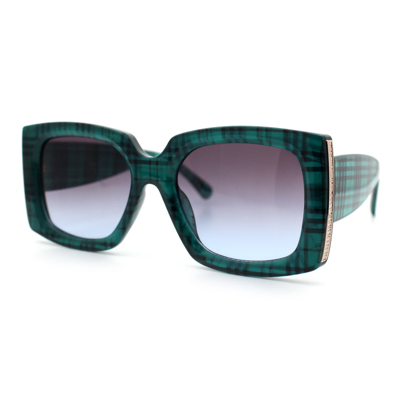 Womens Classy Thick Plastic Square Rectangle Butterfly Designer Sunglasses
