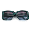 Womens Classy Thick Plastic Square Rectangle Butterfly Designer Sunglasses