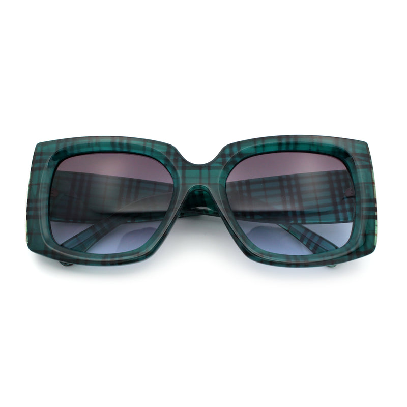 Womens Classy Thick Plastic Square Rectangle Butterfly Designer Sunglasses