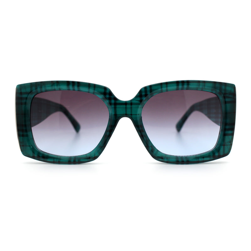 Womens Classy Thick Plastic Square Rectangle Butterfly Designer Sunglasses