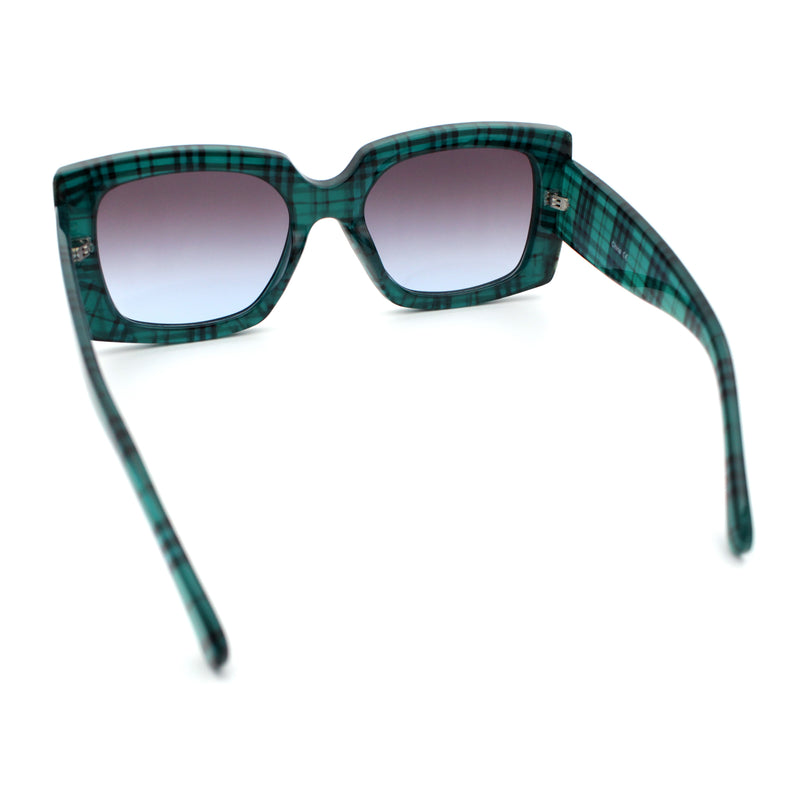 Womens Classy Thick Plastic Square Rectangle Butterfly Designer Sunglasses