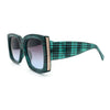 Womens Classy Thick Plastic Square Rectangle Butterfly Designer Sunglasses