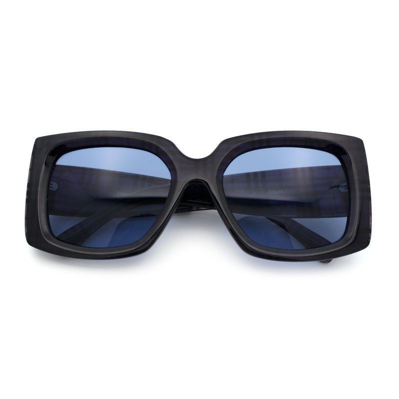 Womens Classy Thick Plastic Square Rectangle Butterfly Designer Sunglasses
