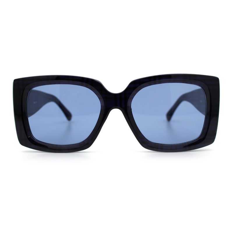 Womens Classy Thick Plastic Square Rectangle Butterfly Designer Sunglasses