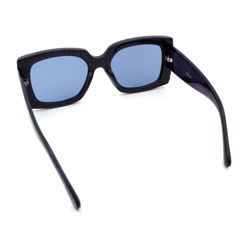 Womens Classy Thick Plastic Square Rectangle Butterfly Designer Sunglasses