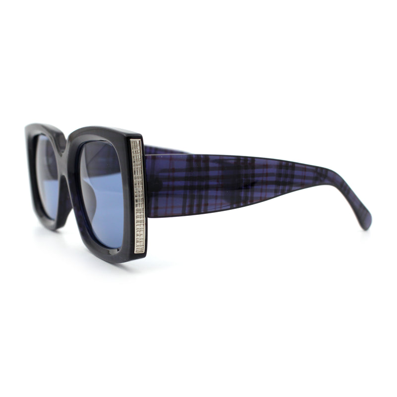 Womens Classy Thick Plastic Square Rectangle Butterfly Designer Sunglasses