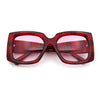 Womens Classy Thick Plastic Square Rectangle Butterfly Designer Sunglasses