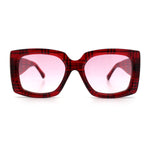 Womens Classy Thick Plastic Square Rectangle Butterfly Designer Sunglasses
