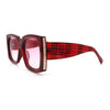 Womens Classy Thick Plastic Square Rectangle Butterfly Designer Sunglasses
