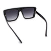 Womens Mobster Shield Oversized Plastic Rectangular Sunglasses