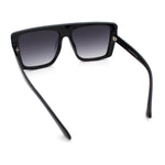 Womens Mobster Shield Oversized Plastic Rectangular Sunglasses