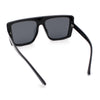 Womens Mobster Shield Oversized Plastic Rectangular Sunglasses