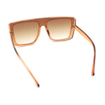 Womens Mobster Shield Oversized Plastic Rectangular Sunglasses