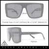 Womens Mobster Shield Oversized Plastic Rectangular Sunglasses