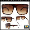 Womens Mobster Shield Oversized Plastic Rectangular Sunglasses