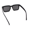 Beveled Thick Plastic Retro Horn Rim Rectangle Sunglasses