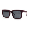 Beveled Thick Plastic Retro Horn Rim Rectangle Sunglasses