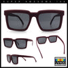 Beveled Thick Plastic Retro Horn Rim Rectangle Sunglasses