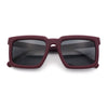 Beveled Thick Plastic Retro Horn Rim Rectangle Sunglasses