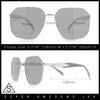 Mens Luxury Geometric Metal Rim Hustler Fashion Rectangle Sunglasses