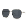 Mens Luxury Geometric Metal Rim Hustler Fashion Rectangle Sunglasses