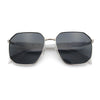 Mens Luxury Geometric Metal Rim Hustler Fashion Rectangle Sunglasses