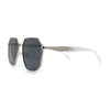 Mens Luxury Geometric Metal Rim Hustler Fashion Rectangle Sunglasses