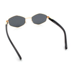 Mens Luxury Diamond Shape Metal Rim Hustler Fashion Rectangle Sunglasses