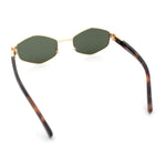 Mens Luxury Diamond Shape Metal Rim Hustler Fashion Rectangle Sunglasses