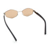 Mens Luxury Diamond Shape Metal Rim Hustler Fashion Rectangle Sunglasses