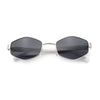 Mens Luxury Diamond Shape Metal Rim Hustler Fashion Rectangle Sunglasses