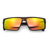Kush Mens Bold Angular Line Flat Top Rectangle Plastic Sunglasses