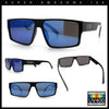 Kush Mens Bold Angular Line Flat Top Rectangle Plastic Sunglasses
