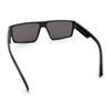 Kush Mens Bold Angular Line Flat Top Rectangle Plastic Sunglasses