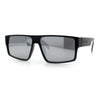 Kush Mens Bold Angular Line Flat Top Rectangle Plastic Sunglasses