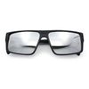 Kush Mens Bold Angular Line Flat Top Rectangle Plastic Sunglasses