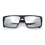 Kush Mens Bold Angular Line Flat Top Rectangle Plastic Sunglasses