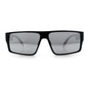Kush Mens Bold Angular Line Flat Top Rectangle Plastic Sunglasses