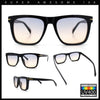 Oversized Large Horn Rim Dimensional Thick Plastic Rectangle Sunglasses
