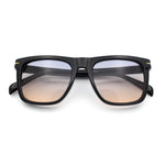 Oversized Large Horn Rim Dimensional Thick Plastic Rectangle Sunglasses