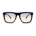 Oversized Large Horn Rim Dimensional Thick Plastic Rectangle Sunglasses