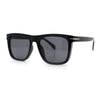Oversized Large Horn Rim Dimensional Thick Plastic Rectangle Sunglasses