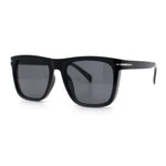 Oversized Large Horn Rim Dimensional Thick Plastic Rectangle Sunglasses