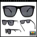 Oversized Large Horn Rim Dimensional Thick Plastic Rectangle Sunglasses