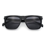 Oversized Large Horn Rim Dimensional Thick Plastic Rectangle Sunglasses