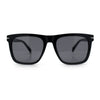 Oversized Large Horn Rim Dimensional Thick Plastic Rectangle Sunglasses